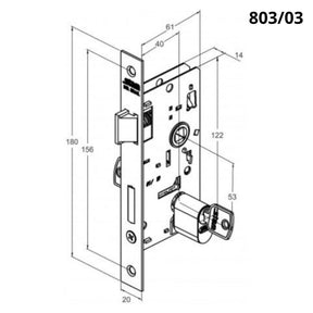Fechadura Para Porta Externa De Entrada Com Cilindro De Segredo e 2 Chaves Espelho Em Aço Inox Stam