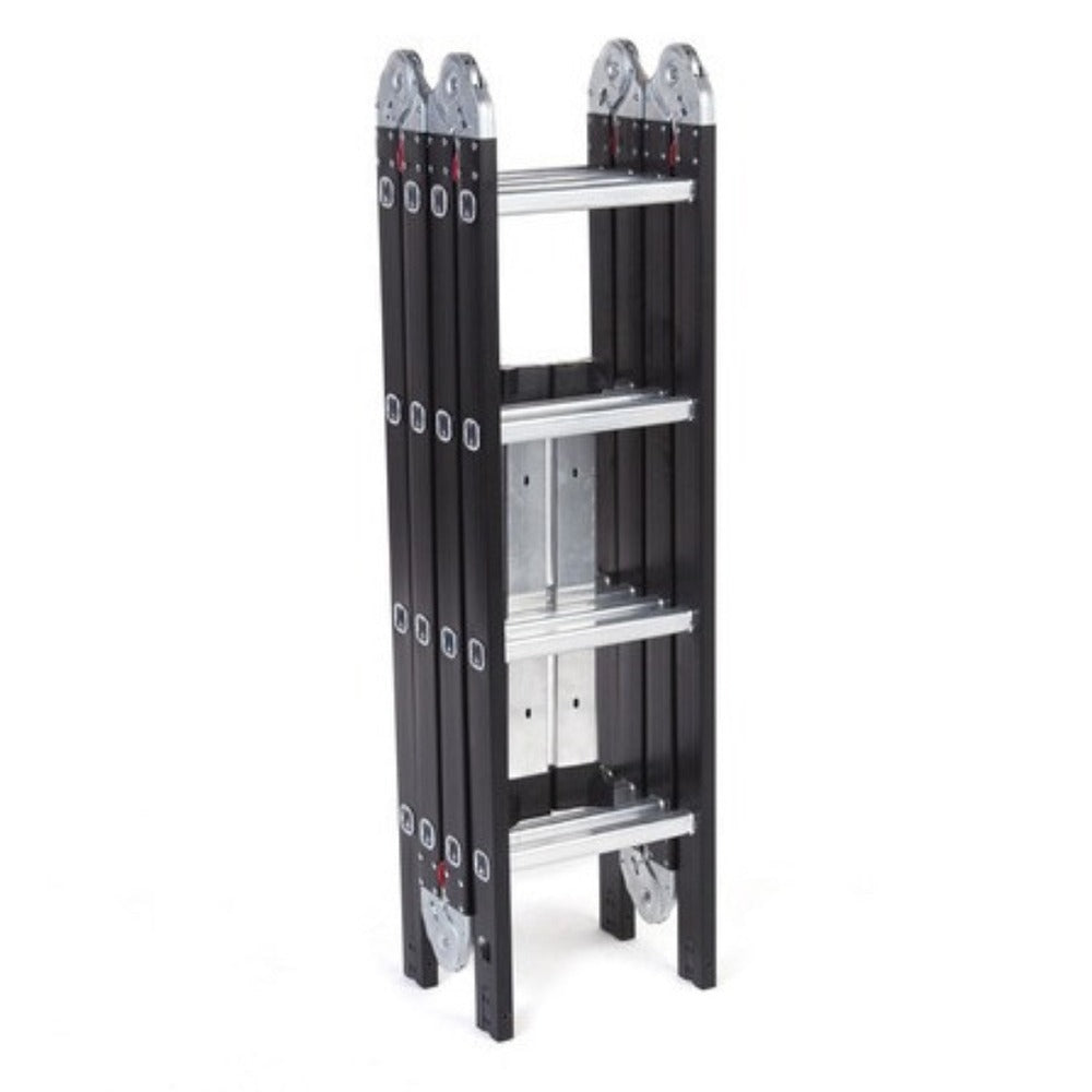 Escada De Aluminio Multifuncion 4x4 16 Degraus Black Edition