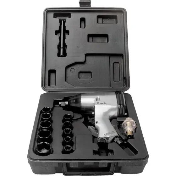 Kit de Chave de Impacto 1/2 Pol. Pneumática com 17 Acessório - LITH