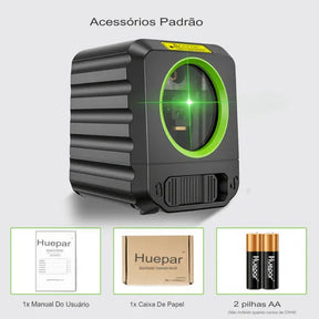 Nível a Laser Huepar B011G Verde 30m – Linha Horizontal e Vertical – Alta Precisão