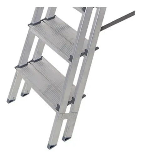 Escada Doméstica de Alumínio – 5 Degraus  Leve e Reforçada