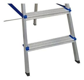 Escada Doméstica de Alumínio – 5 Degraus – Antiderrapante – Leve e Reforçada