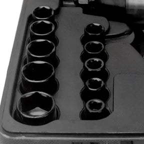 Kit de Chave de Impacto 1/2 Pol. Pneumática com 17 Acessório - LITH