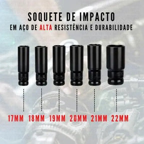Pneumática Chave De Impacto 48v Furadeira Parafusadeira 2 Bateria 20000 mAh Motor s Escova Bivolt - Exbom